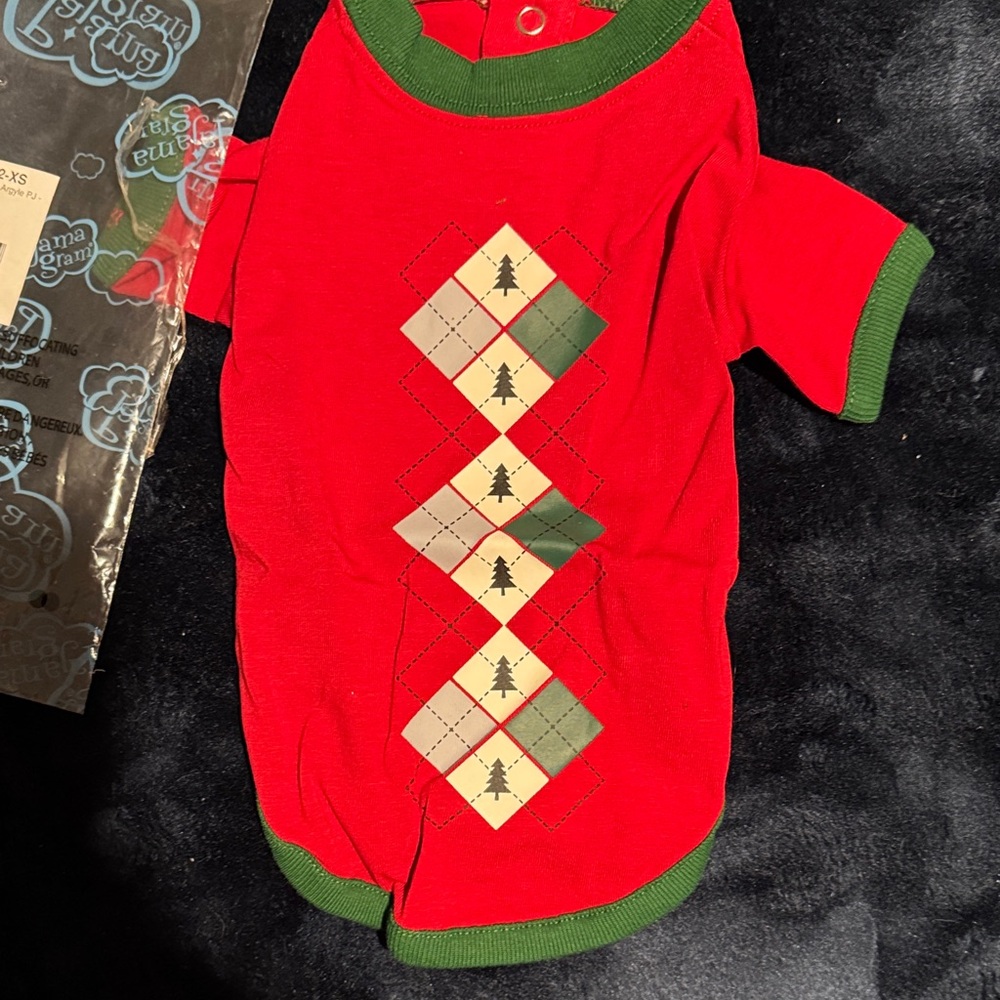PajamaGram Festive Red and Green Pet Shirt